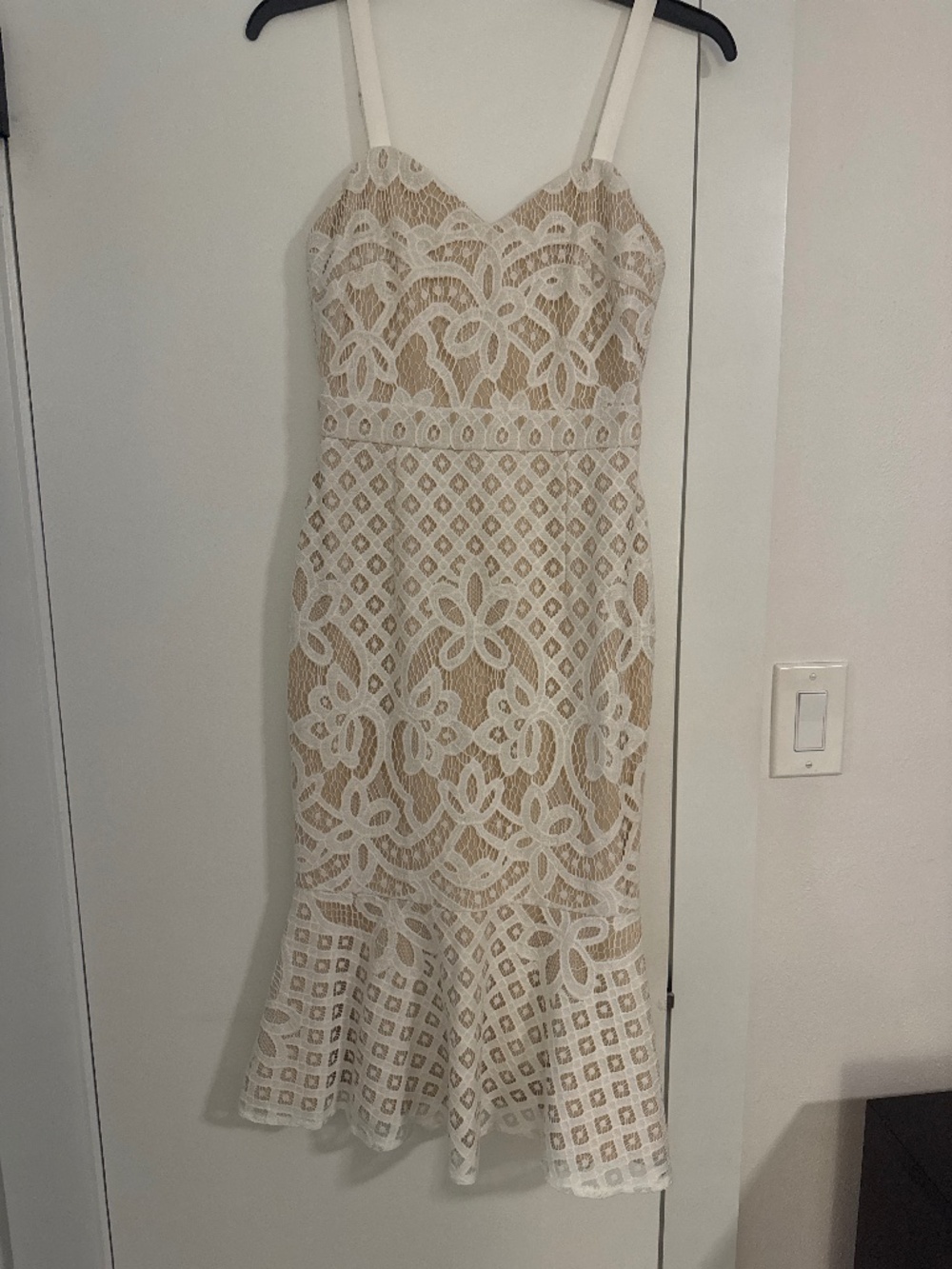 Lace overlay dress